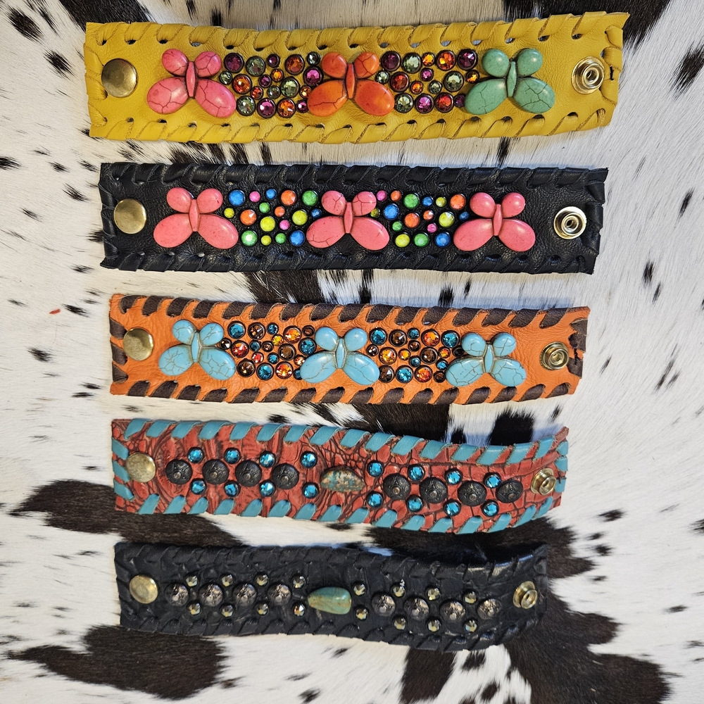 Kurtmen Swarovski Crystal Snap Cuffs, Lot Of 5!